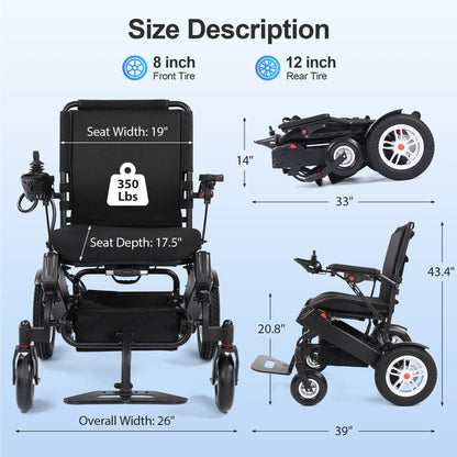 40 Miles Longest Range Electric Wheelchair EW5001 Tivaro