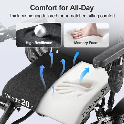 35 Miles Longest Range Electric Wheelchair EW5003 Tivaro