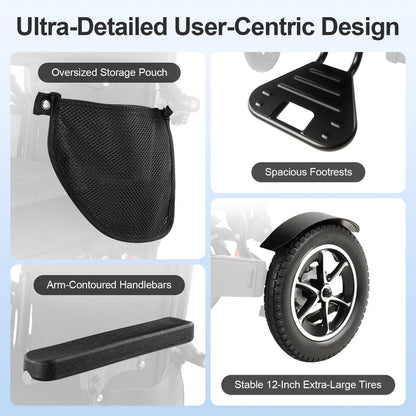 35 Miles Longest Range Electric Wheelchair EW5003 Tivaro
