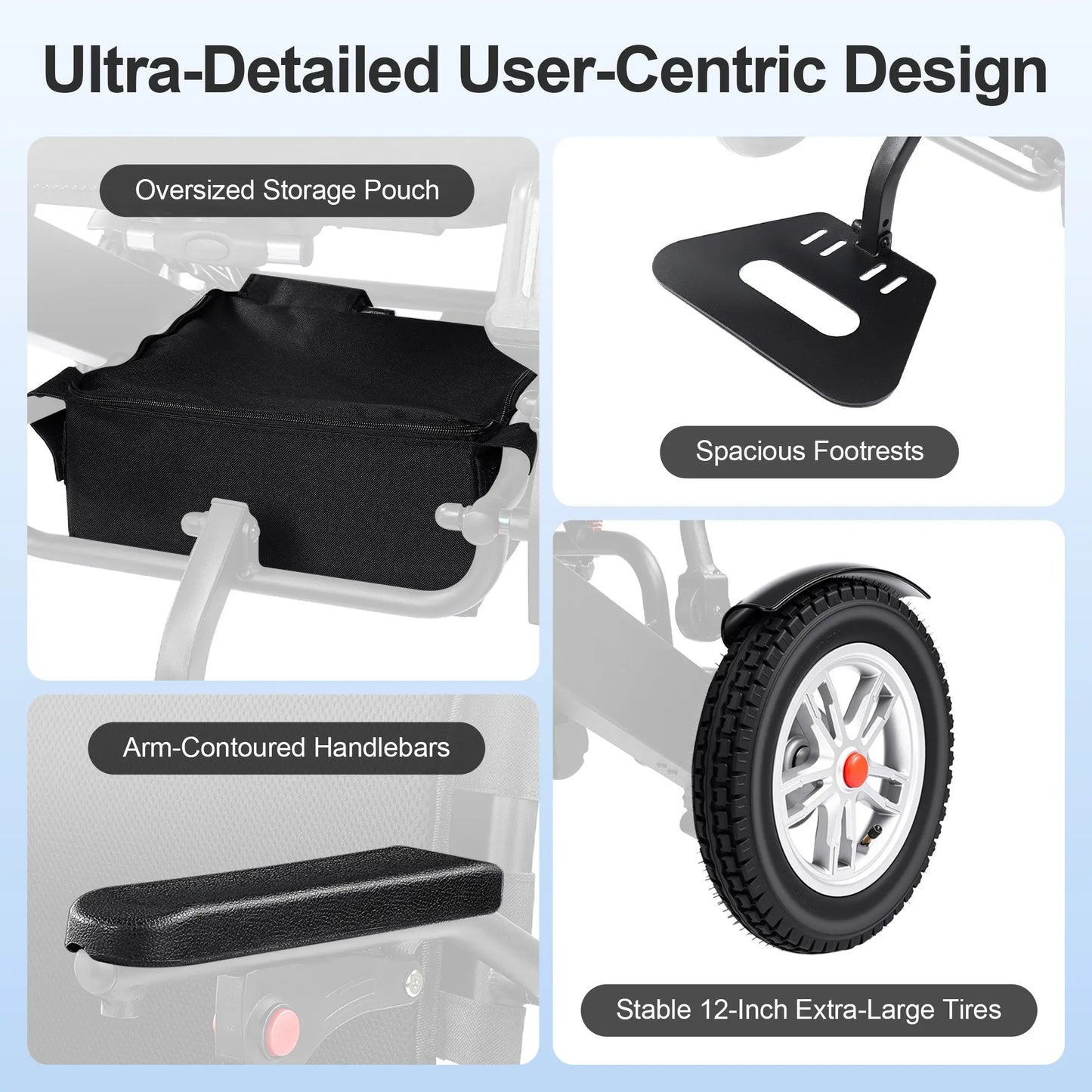 40 Miles Longest Range Electric Wheelchair EW5001 Tivaro