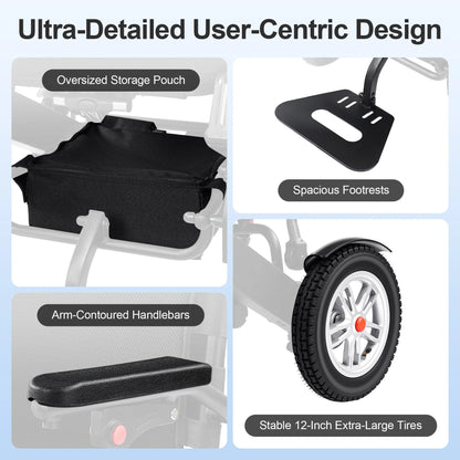 40 Miles Longest Range Electric Wheelchair EW5001 Tivaro