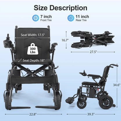 Foldable Motorized Electric Wheelchair for Adults EW1001 Tivaro