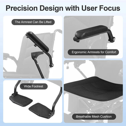 Foldable Motorized Electric Wheelchair for Adults EW1001 Tivaro