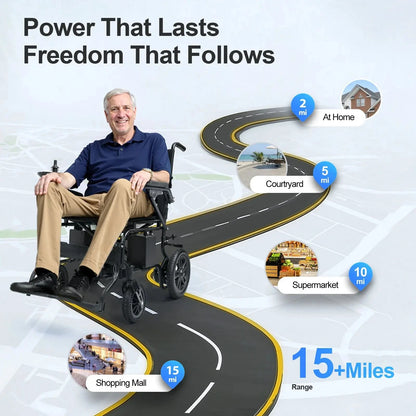 Foldable Motorized Electric Wheelchair for Adults EW1001 Tivaro