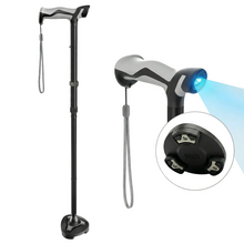 (presell）Walking Cane with LED Light for Seniors - Adjustable Folding Cane for Men & Women, Self Standing Pivot Base, Lightweight Travel Cane with Shock Absorption