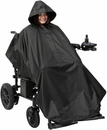 Tivaro wheelchair rain cape and raincoat, a raincoat that provides comprehensive waterproof protection for wheelchair users.