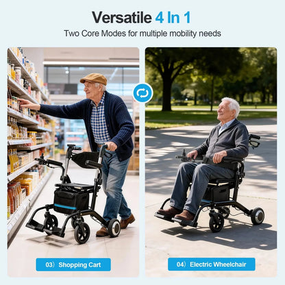 4 in 1 Wheelchair Rollator Walker Combo EW6001 Tivaro