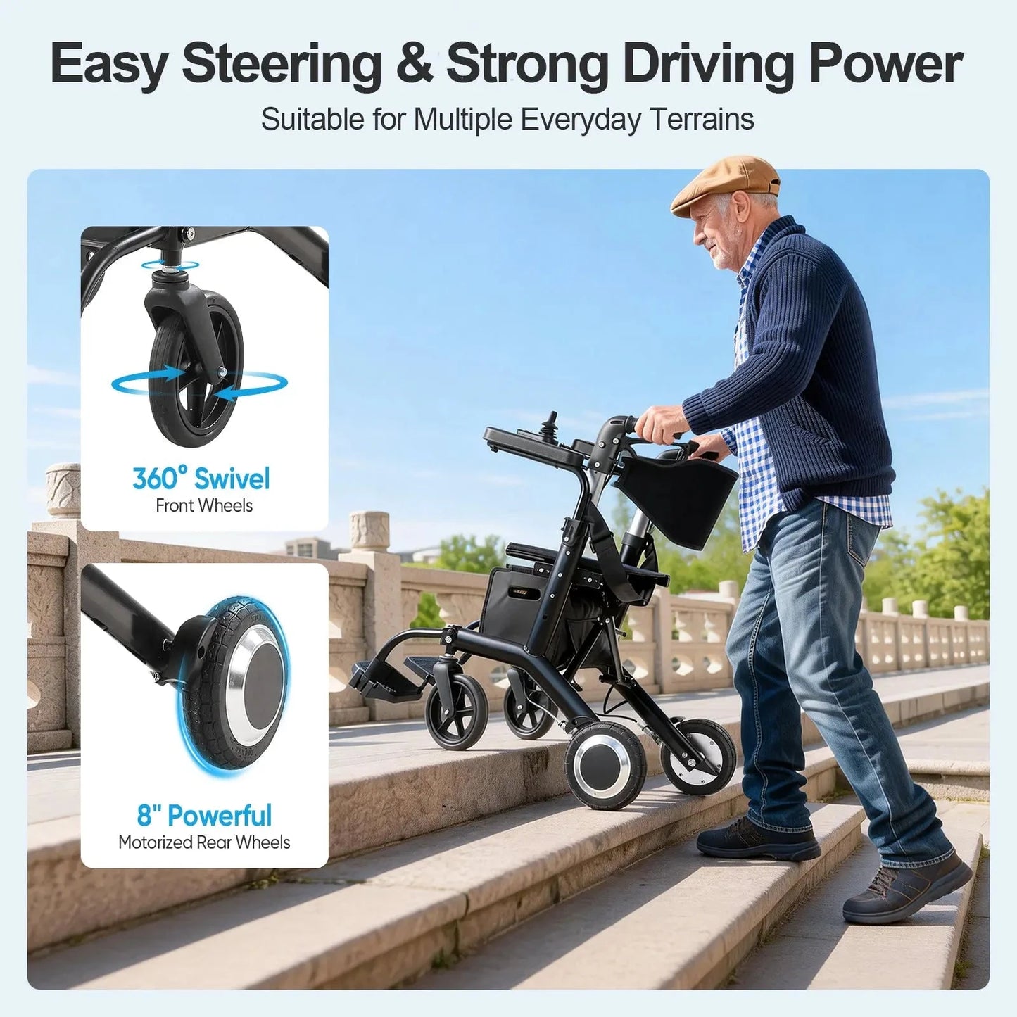 4 in 1 Wheelchair Rollator Walker Combo EW6001 Tivaro