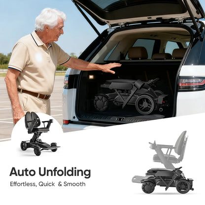 Intelligent Electric Wheelchair for Adults EW8001-3D Wing-Black Tivaro