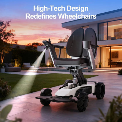 Intelligent Electric Wheelchair for Adults EW8001-3D Wing-White Tivaro