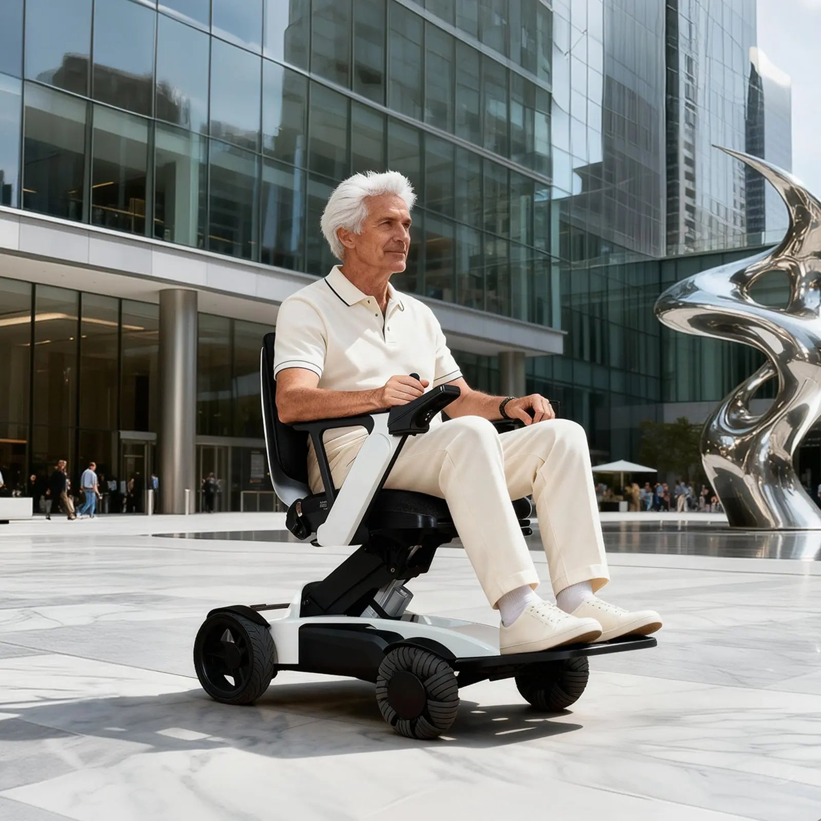 Intelligent Electric Wheelchair for Adults EW8001 Normal-white Tivaro