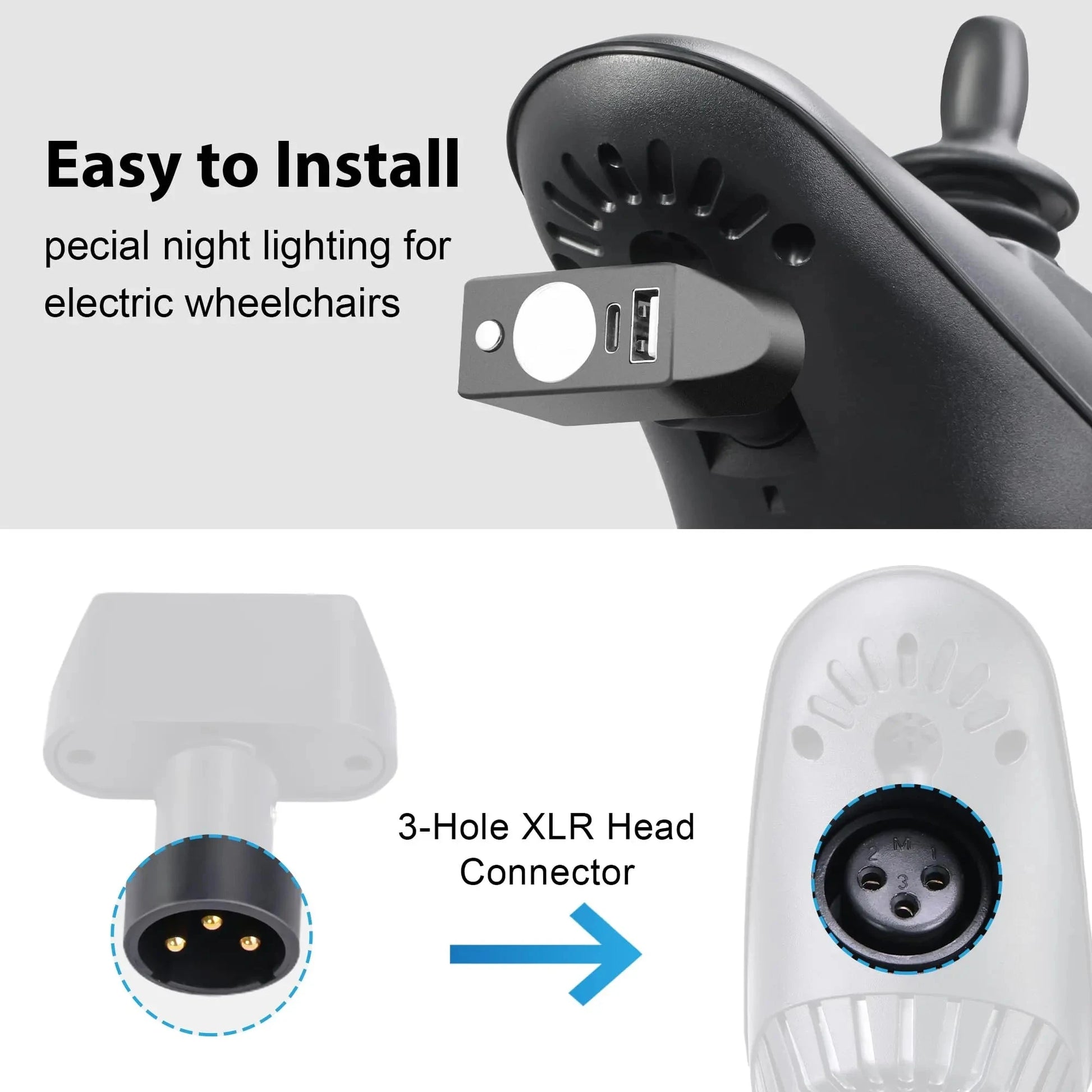 Wheelchair Led Light Power Wheelchair Accessories LEDL001 Tivaro